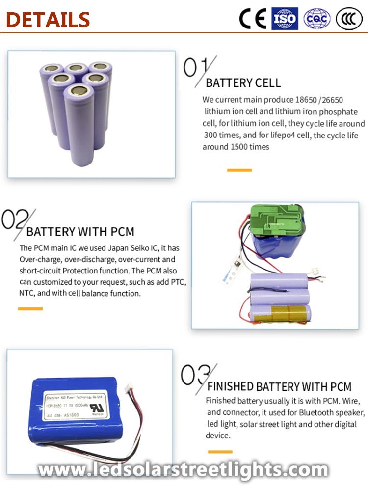 Details of 3.2 Volt Battery for Solar Lights